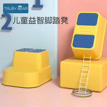 Childrens footstool Baby footstool chair Small bench Washing table step footstool Childrens ladder non-slip double stool