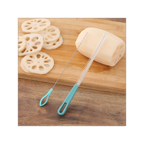 Lotus root cleaning artifact lotus root cleaning brush decorative mouth brush cleaning bottle water cup straw brush lotus root hole stainless steel cleaning brush