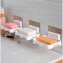 Soap Box Suction Cups Wall-mounted Soap Box Drain Toilet Soap Racks Soapless Bathroom Soap Box Racks