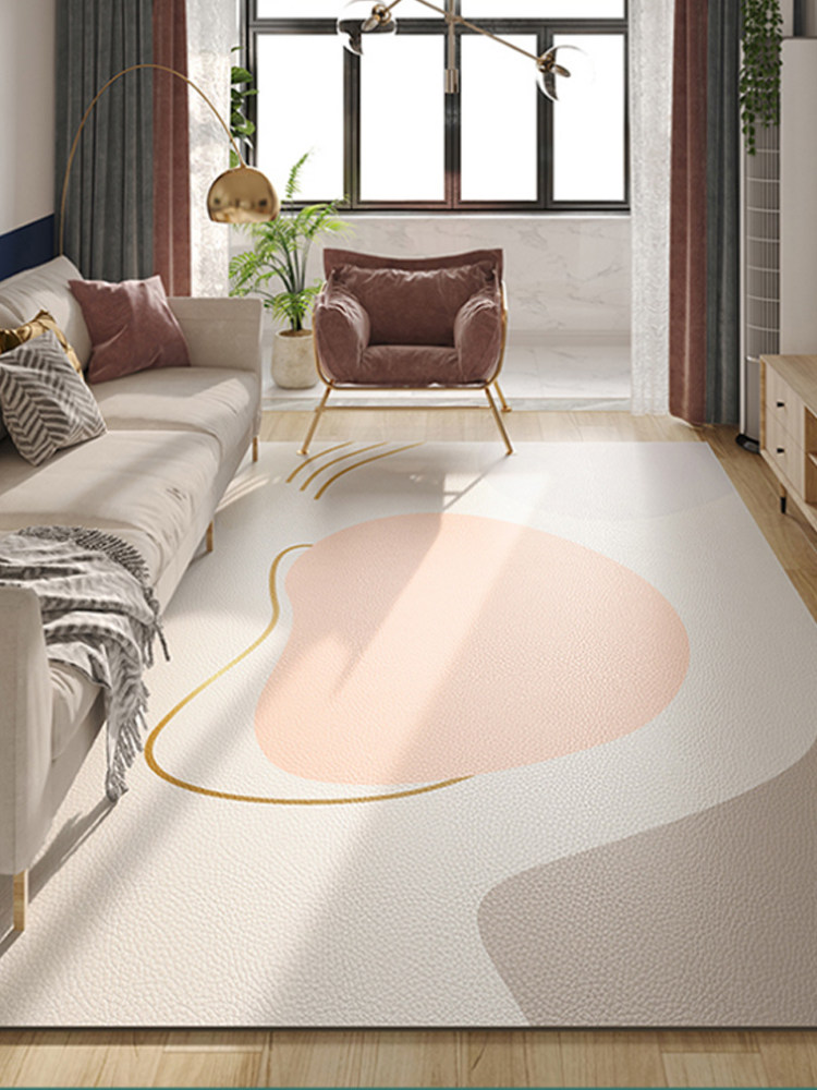 Genuine leather carpet scrubbing bedroom living room full floor mat Pvc waterproof anti-slip coffee table floor mat entrance door not washable