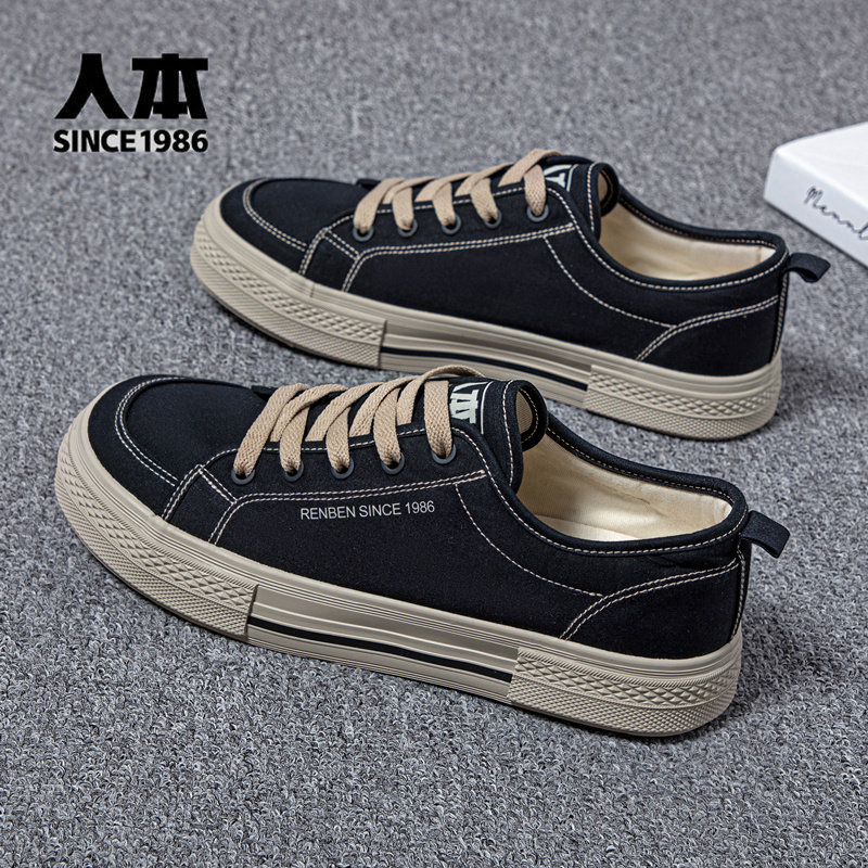 Man Ben Canvas Men's Shoes Fall 2023 New Trends 100 Hitch Spring Autumn Casual Board Shoes Men Cloth Shoes Sports Tide Shoes-Taobao