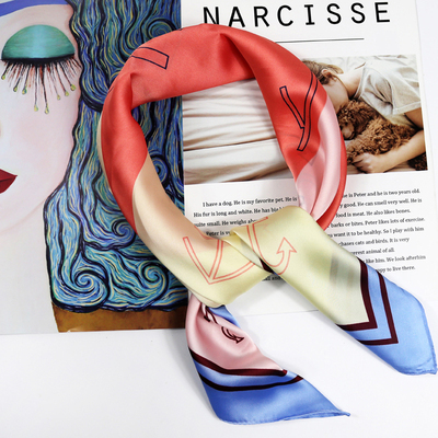 洋气百搭简约时尚韩国小领巾空姐春秋新款