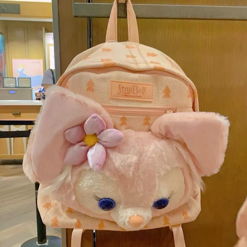 Backpack, capacious bag, plush cute doll for students