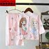 Childrens pajamagirls cô gái ngắn tay bộ mùa hè mỏng baby baby boy lụa cô gái nhân tạo quần áo lụa bông. 