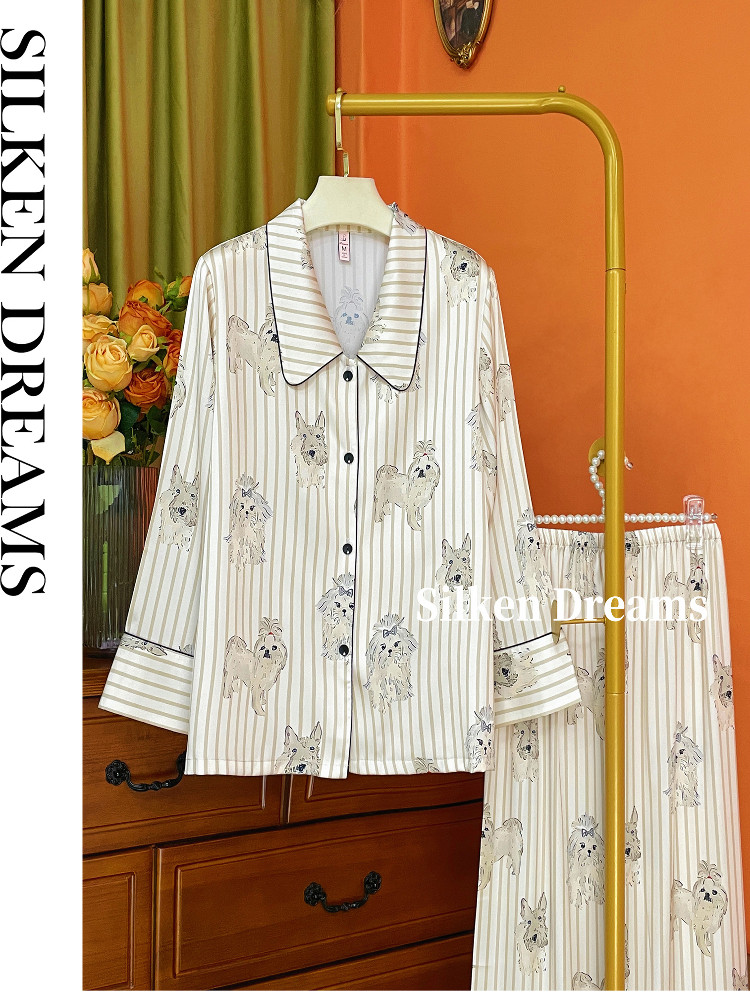 【Chatte Gray Tone｜Madrid】Spring and Autumn Cute Fashionable Trendy Wearable Pajamas Homewear Set 5