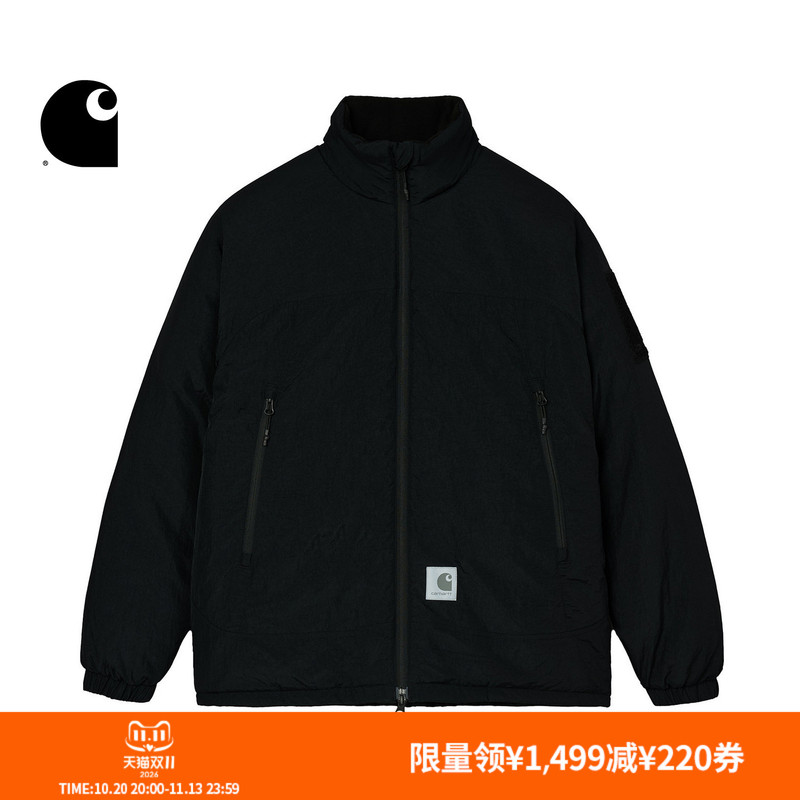 Carhartt Wip Men's Jacket Autumn and Winter New Classic Reflective Square Logo Zipper Pocket Cotton Jacket Carhartt Carhartt Wip Men's Jacket Autumn and Winter New Classic Reflective Square Logo Zipper Pocket Cotton Jacket Carhartt