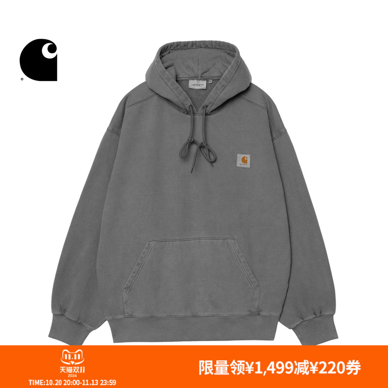 Carhartt Wip Hooded Sweatshirt Men's Autumn New Classic Square Logo Vintage Thickened Oversized Carhartt