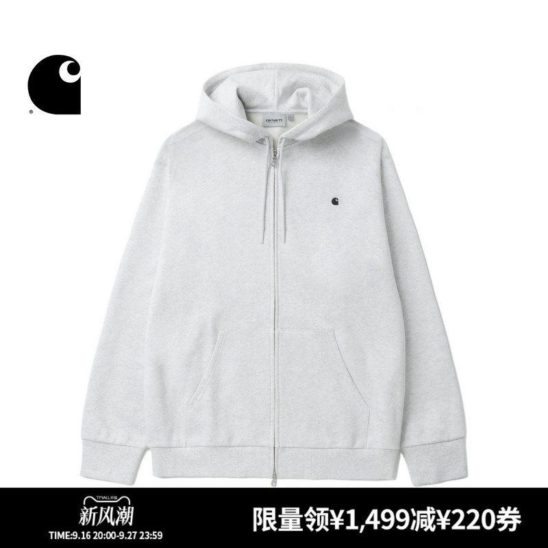 Carhartt Wip Sweatshirt Jacket Men's Autumn and Winter Classic C Logo Embroidered Wide Version Hooded Carhartt Carhartt Wip Sweatshirt Jacket Men's Autumn and Winter Classic C Logo Embroidered Wide Version Hooded Carhartt