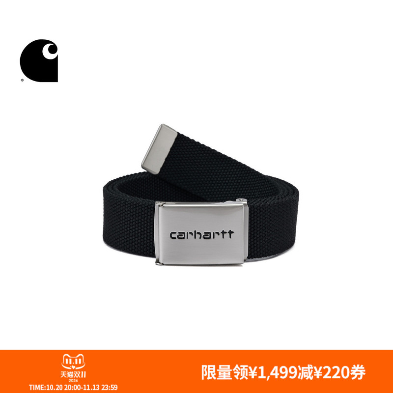 Carhartt Wip Men's Belt Autumn New Classic Lettering Metal Buckle Woven Carhartt