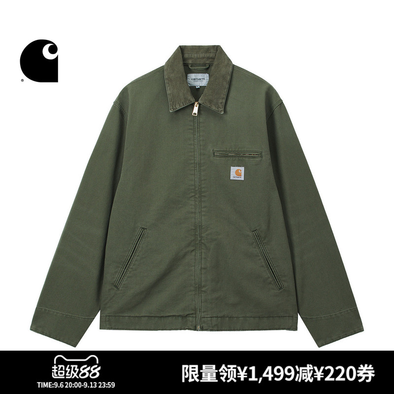 Carhartt Wip Men's Jacket Autumn New Classic Square Logo Vintage Detroit Workwear Carhartt