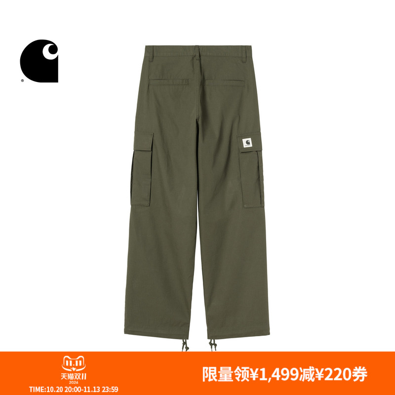Carhartt Wip Women's Work Pants Autumn New Classic Square Logo Adjustable Wide-Fit Carhartt Carhartt Wip Women's Work Pants Autumn New Classic Square Logo Adjustable Wide-Fit Carhartt
