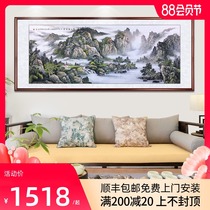 Chinese painting Hand-painted authentic landscape painting Living room hanging painting Patron decorative painting Sofa painting Lucky office hanging painting Calligraphy and painting