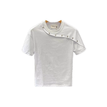 European summer short-sleeved T-shirt for men thin personalized design loose half-sleeved top round neck casual bottoming shirt