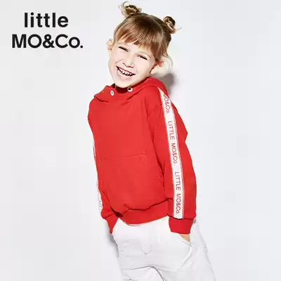 littlemoco children's sweaters women autumn cotton letters long sleeve hooded sweatshirt boys and girls thick T-shirts