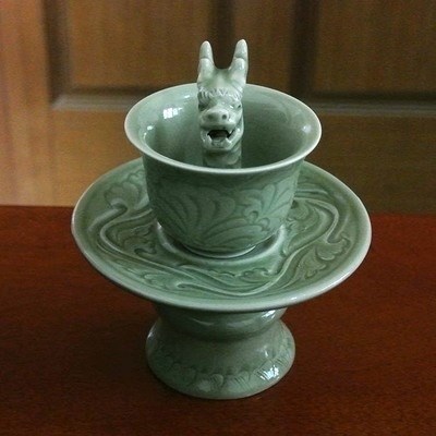 Line rhyme web celebrity ceramic cup, Kowloon greedy fair keller cup with leading tsing lung siphon fair keller