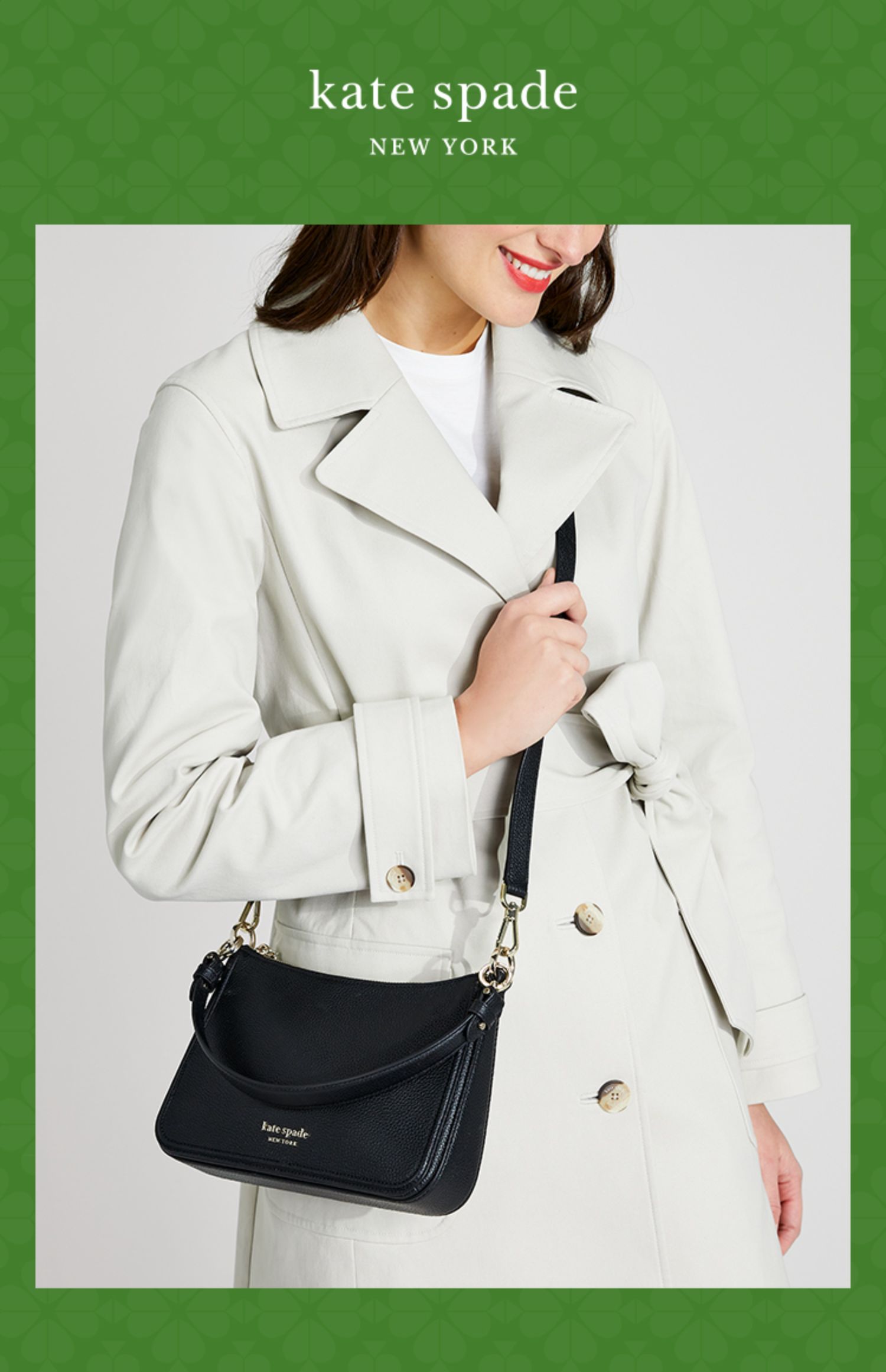 kate spade 凯特·丝蓓 hudson 中号单肩包腋下包 PXR00466 双重优惠折后¥850包邮 2款4色可选