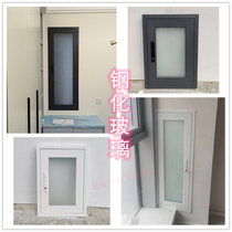 Air conditioning outdoor unit access door balcony air conditioning hole door tempered glass partition door tube well door sound insulation door water distributor door