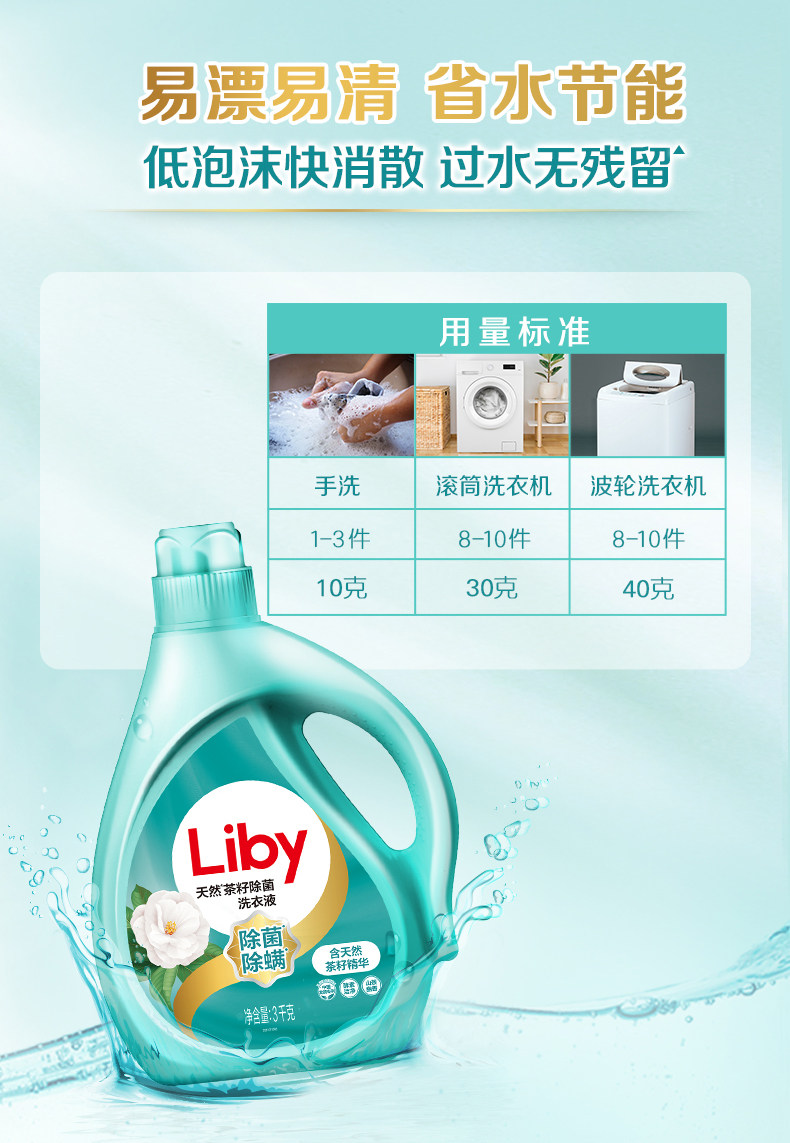 天猫超市 立白 天然茶籽洗衣液 12斤 图13