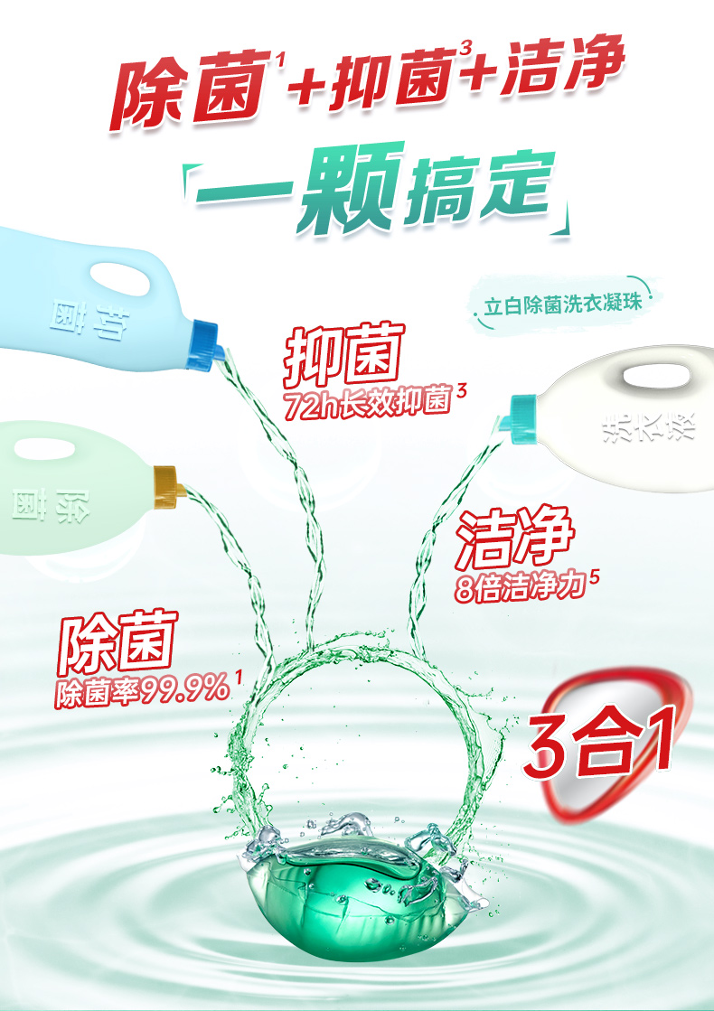 立白 天然倍净浓缩洗衣凝珠 8g*52颗*4盒 图5
