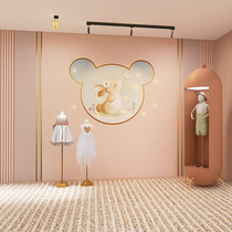 Cartoon shape bamboo and wood fiber wallboard kindergarten childrens princess room buckle board childrens clothing store pink wallboard