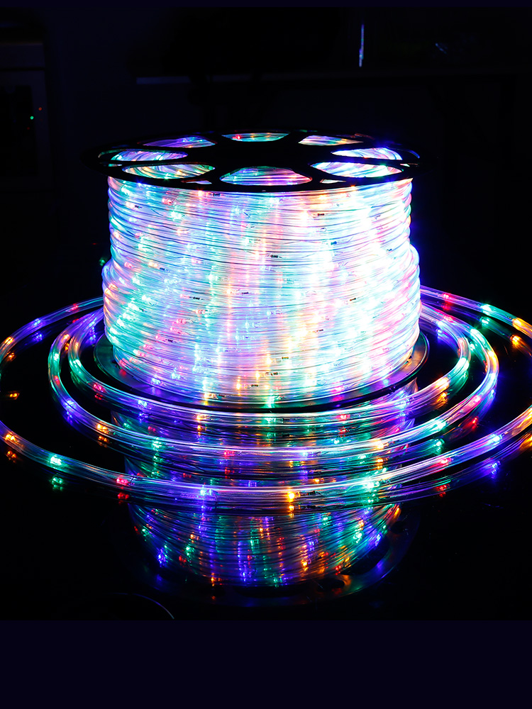 LED flexible lights with colorful lights Colorful running lights Flashing lights Running water outdoor barbecue outdoor decoration leisure farm round second line