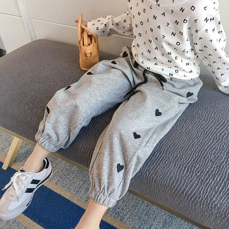 Girls Pants Spring and Autumn 2022 new outfit wearing small girl Han Pi Lao Trouser Children's Spring Pants