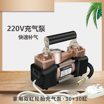 Household 220v air pump small electric air pump car tire air tank ball swimming ring inflator