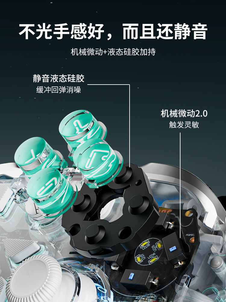 Aolion Gospel K20 Game Controller Pc Version Steam Song of Silk Switch2 Two-Player Mobile iPad Android Macro Programming Pokémon Za Similar Xbox Controller