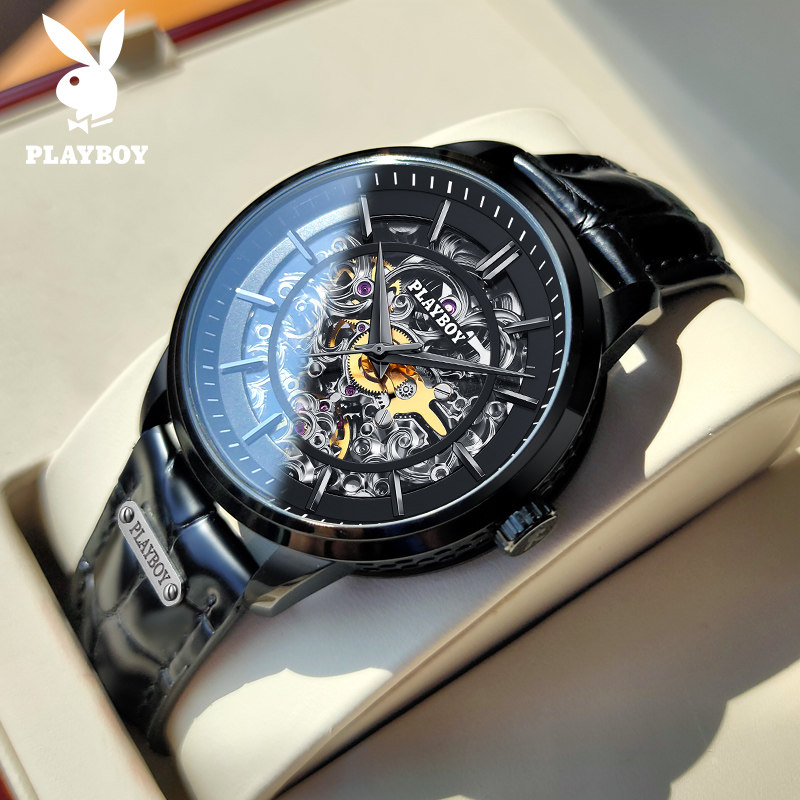 Flower Playboy limited edition Watches Men's Fully Automatic Mechanical Watch Male Nameplate Brand Name HOLLOWED-OUT Top