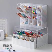 Japan imported yamada oblique plug pen holder cosmetics storage box ins desktop lipstick storage grid storage rack