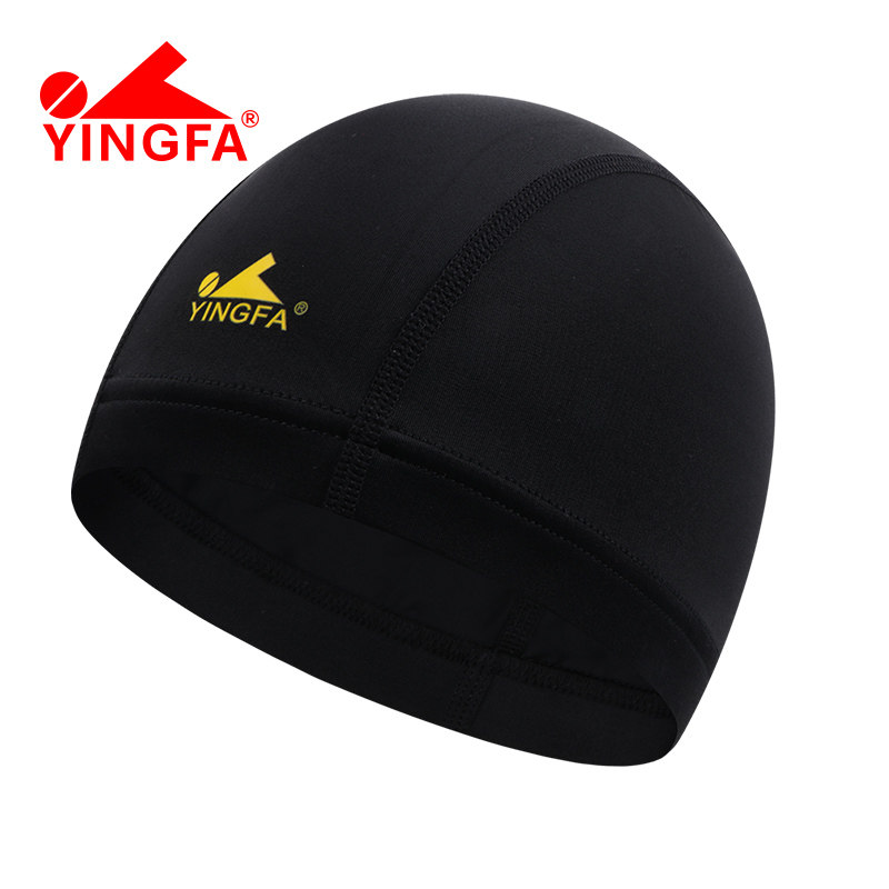 Yingfa solid color cloth swimming cap comfortable and breathable seaside leisure swimming boys and girls universal spandex cloth hat