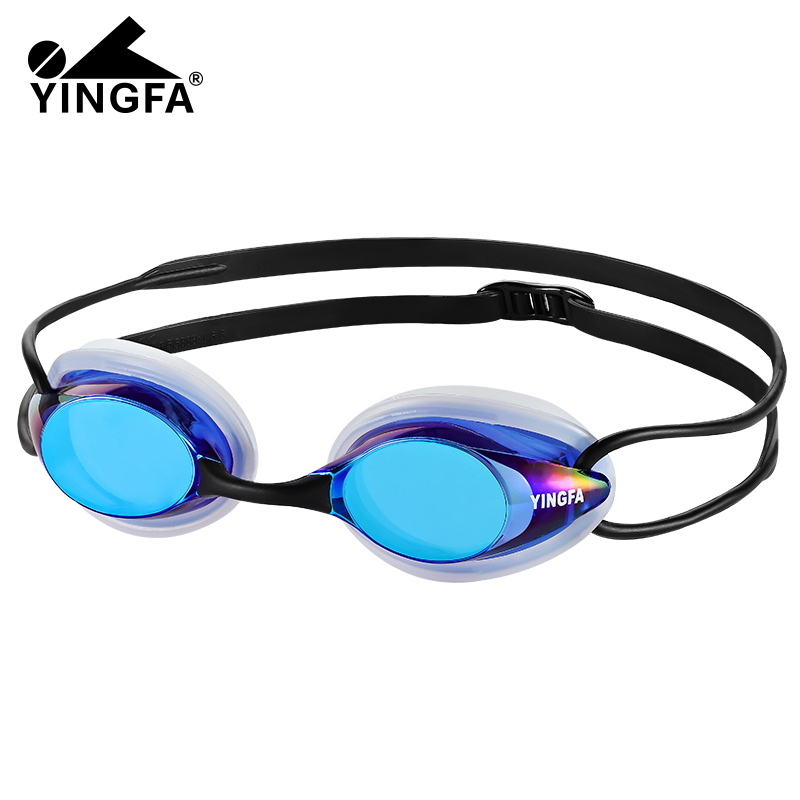 Yingfa new goggles dazzling color TV coating men's and women's high-definition waterproof anti-fog competition racing professional swimming glasses