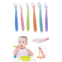 Baby Soft Silicone Spoon Candy Color Spoon Children Food Fee