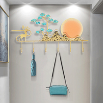 Light luxury iron art home decoration coat hook living room entrance coat hook turquoise deer decorative hook no punching