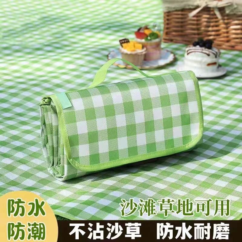 Thảm dã ngoại hoàn toàn mới, thảm chống ẩm ngoài trời, thảm dã ngoại mùa xuân dày chống thấm nước và chống ẩm, vải dã ngoại cắm trại trên bãi biển 