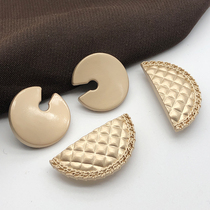 Round new metal sand gold buttons fashion coat windbreaker double-sided Ni jacket suit sweater notch button