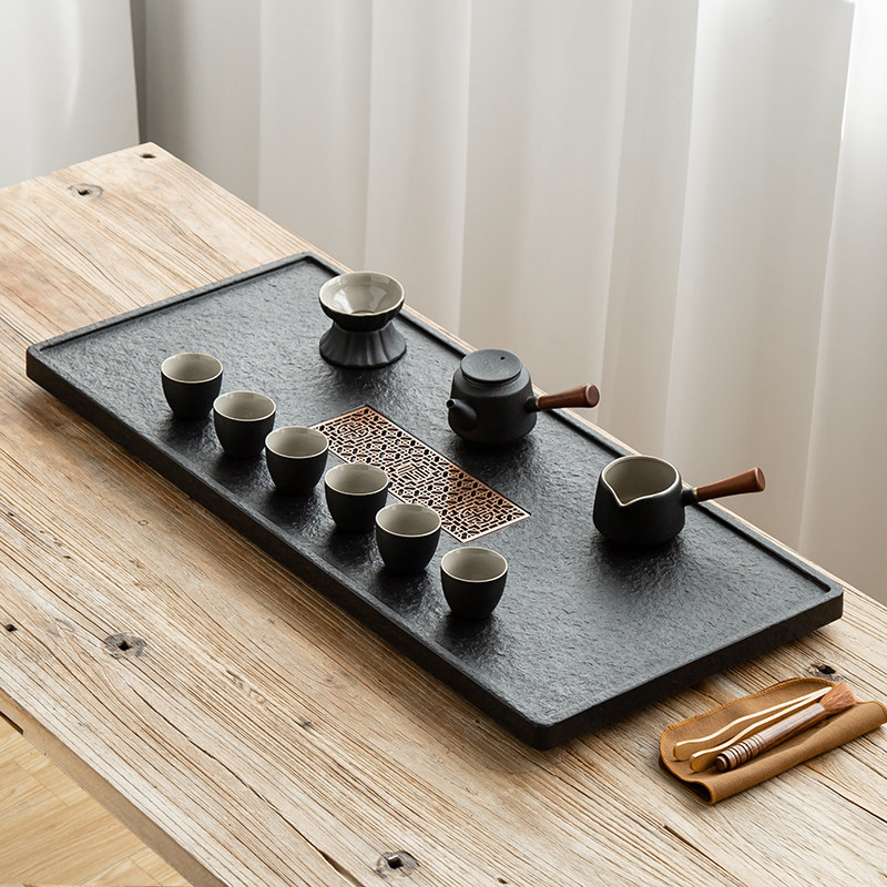 Ujim Tea Disk Office Embedded Kung Fu Tea Table Stone Modern Household Stone Tea Tool Drainage Small Tea Sea