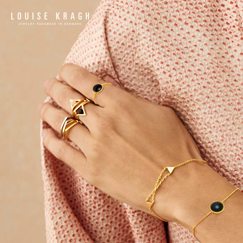 Универсальное кольцо бренда Louise Kragh, ретро стиль, один размер, образец серебра 925, европейский стиль