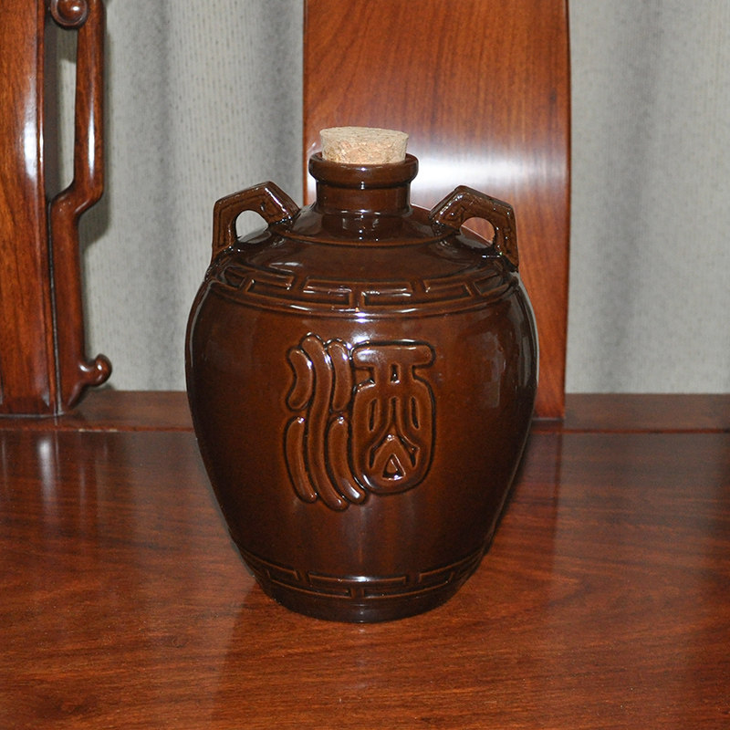 Earth Pottery Wine Ceramics Empty Wine Bottle 2 Two 1 catty of 2 catty for 3 catties of 5 catties 10 catty for home cellar Tibetan seal Hide Wine jar