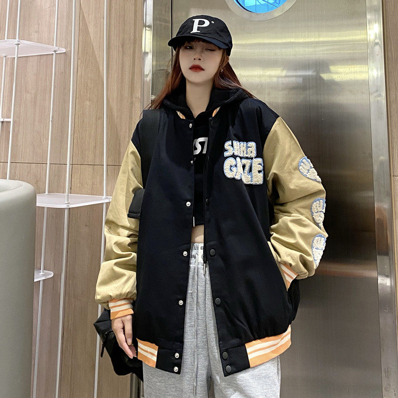 Pregnant women autumn coat women 2021 autumn new Korean version loose casual baseball uniform spring and autumn fashion going out windbreaker