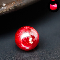 Qianhong (jewelry) Fidelity cinnabar raw ore crystal stone single bead exquisite soft Ruby transparent crystal pendant
