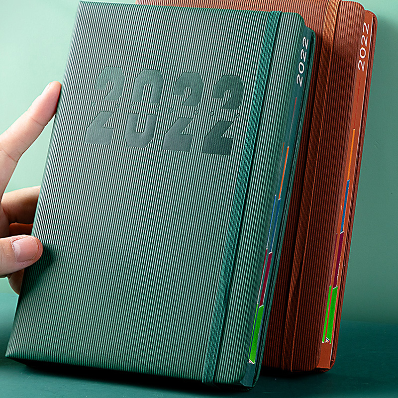 2022 schedule book 365 days daily plan check-in time axis management manual plan table postgraduate efficiency notebook sub-hand account second half year college students retro creative work diary