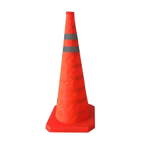 Safety cone reflective cone reflective sign roadblock car safety warning cone foldable road cone 70CM telescopic road cone