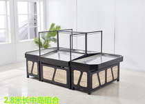 Fruit shelves in the island cabinet stacker seafood display stand stainless steel countertop fresh shop fruit and vegetable shop shelf