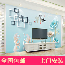 3d TV background wall paper living room 5d three-dimensional mural film and television wall cloth decoration 8d modern simple wallpaper atmosphere