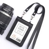 Комплект на шнурке, ремешок, рабочий кожаный чехол, бейджик, универсальный картхолдер, из натуральной кожи