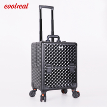 Professional makeup artist with makeup toolbox bride large capacity lever cosmetic box tattoo semi-permanent multi-layer storage bag