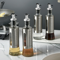 Glass oil pot Oil barrel Edible oil tank Soy sauce vinegar seasoning bottle Kitchen 304 stainless steel household vinegar pot oil bottle