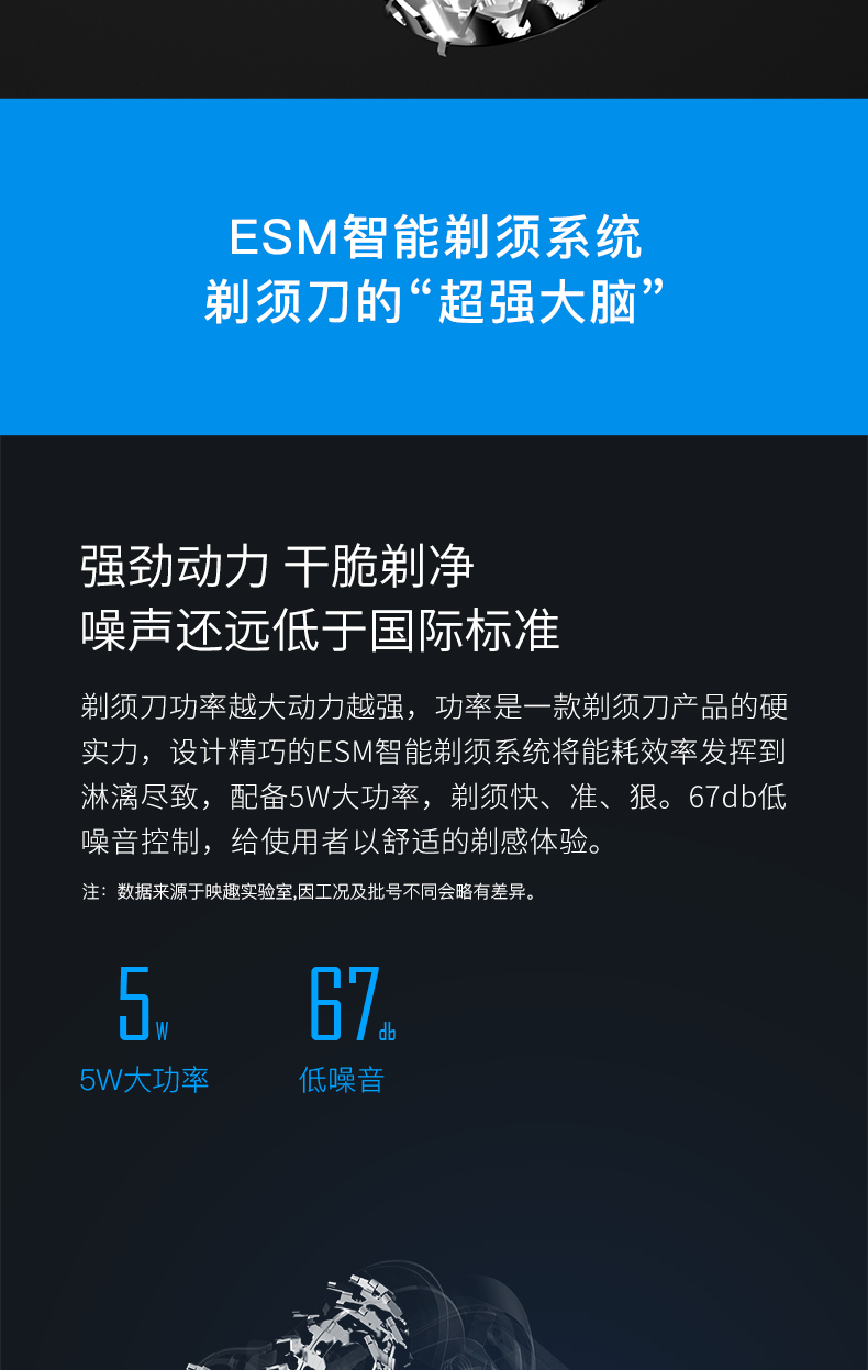 小米众筹升级款 映趣 百元内高性价比剃须刀 IPX7级防水 图7