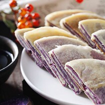  Purple potato taro mashed cake Net red snacks Snacks Traditional old-fashioned breakfast full and nutritious handmade glutinous soft waxy ready-to-eat